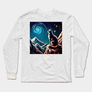 Cat in space Long Sleeve T-Shirt